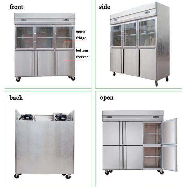 Free Standing Static Cooling Commercial Refrigerator , 1600L Commercial Grade Refrigerator