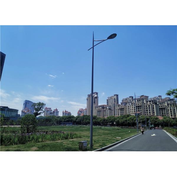 Iso Electric Light Pole RAL Powder Coated Anti Corrosion Steel Single Arm