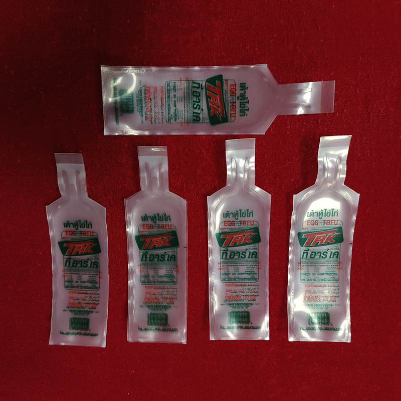 Large Capacity Japanese Tofu Packaging Double Heat Seal 350g 400g PE Custom Printed