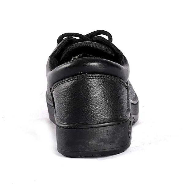 Black Lace up Leather Mesh Metal PU Sole Enhanced Protection Comfort EVA Brand Safety Shoes