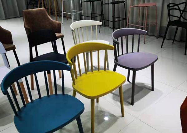 Rounded Corners Euro Style Dining Chairs Environmentally Friendly 45cm