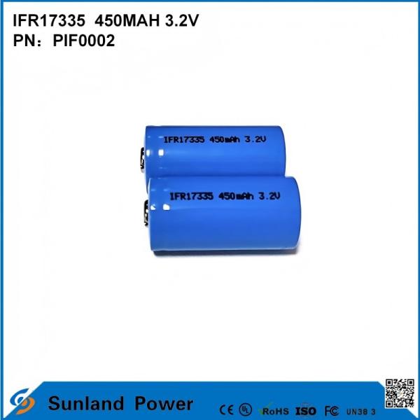 IFR17335 Batterie 3,2V 450mAh pour une variété d'appareils et de scénarios, y compris les produits numériques, les équipements d'éclairage, les outils électriques, les petits appareils électroménagers et les systèmes de stockage d'énergie.