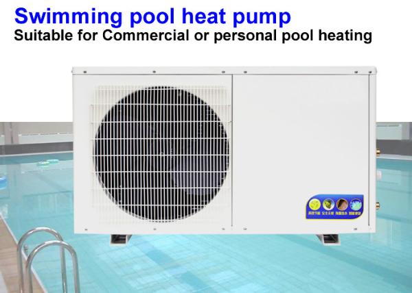 White / Grey Color Swimming Pool Heat Pump , Small Air Source Heat Pump