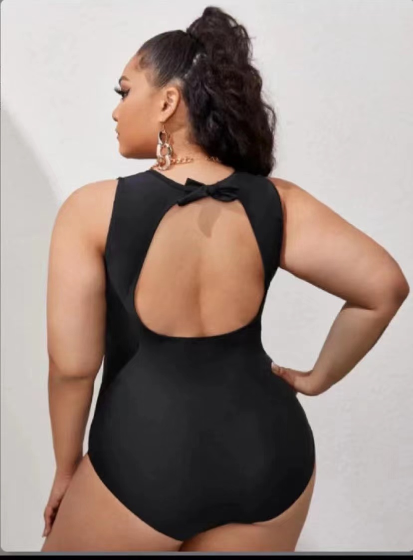 Бикини купальников полости дополнительное большое Backless черное сексуальное