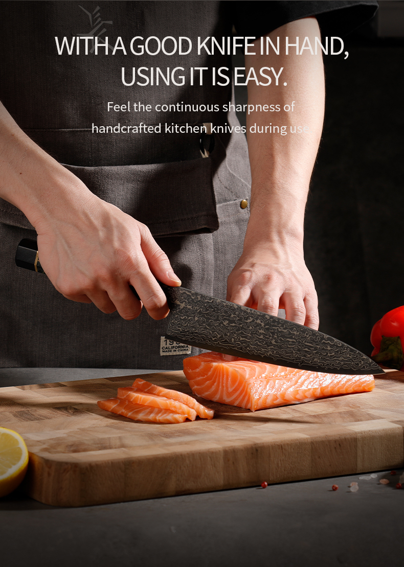 N690 Powder Steel Gyuto Knife Hand‑Forged Japanese Chef’s Knife for Modern Kitchen