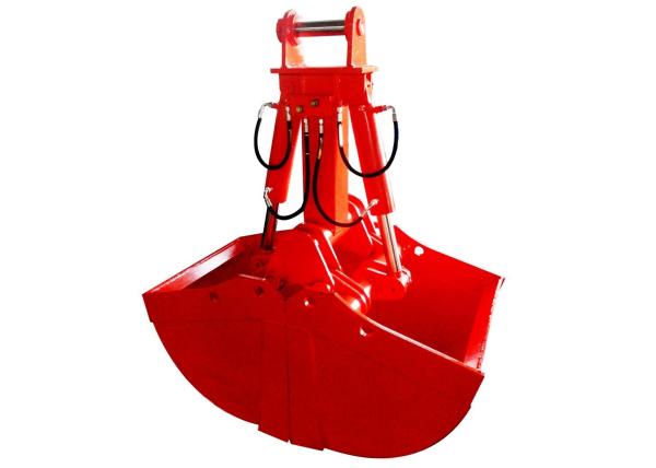 2 Cylinders 1200L Excavator Spare Parts Excavator Attachments Excavator Hydraulic Clamshell Bucket