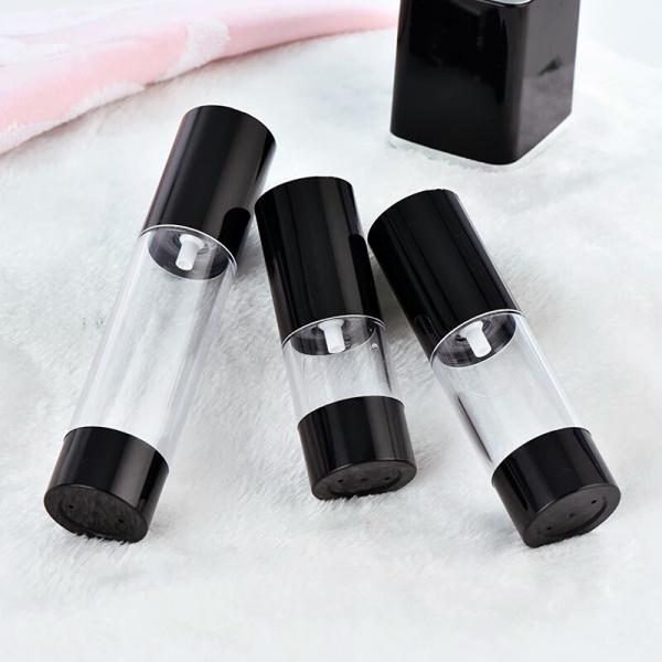 LinDeer Plastic PP Black Airless Pump Bottles Cosmetic