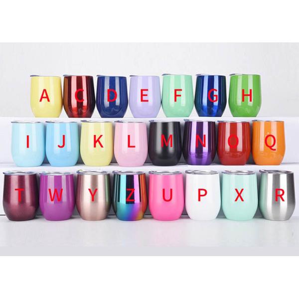 Double Layer Big Belly Stainless Steel Water Cup , 12oz Egg Shell Cup Heat Preservation