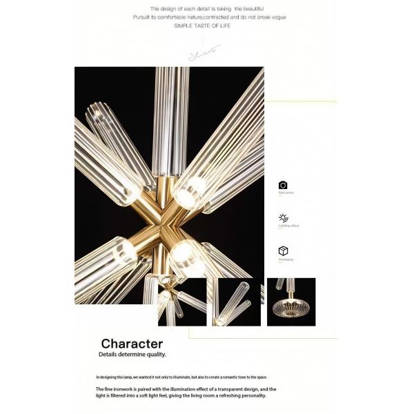 Custom Large LED Chandelier Lamp Vintage Style Iron Metal Pendants Glass Residential Hotel Lobby Decor Hanging Installation Bulb