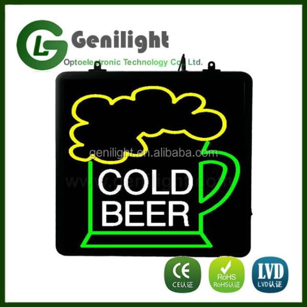 LED Neon Light Sign for Bars and Pubs Cold Beer Sold Here Power Supply Adaptor 25 C