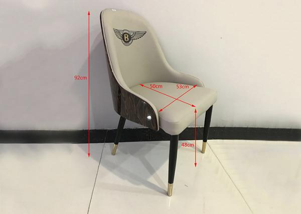 Upholstered Seat Iron Pipe And Leather Technology Wood Leather Dining Chair
