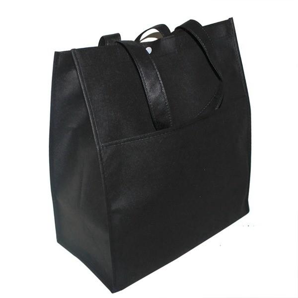 Foldable Custom Tote Bags / Purple  Non - woven Cloth Plain Shopping Bags