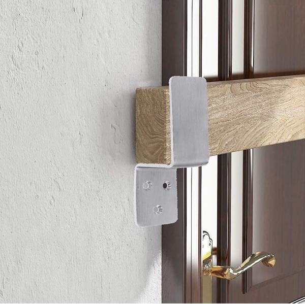 4pcs de aço pesado preto Z suporte de viga para fixação de estrutura de madeira ao ar livre