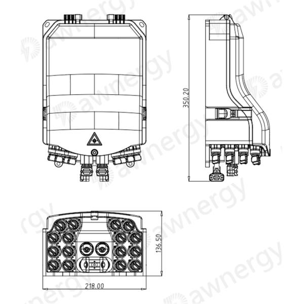Коробка распределения оптического волокна 16 сердечников быстрая Пре соединенная с водоустойчивым соединителем