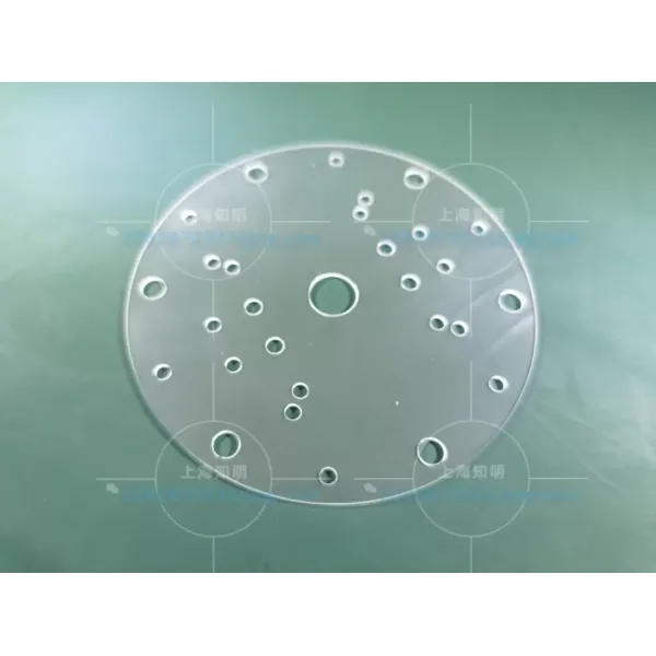 Customized Square Sapphire Optical Window with Through Hole