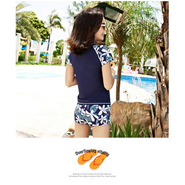 2019 UV Protection Swimming suit for women long sleeve and legs swimwear shorts pants set beach surf clothes swimsuit