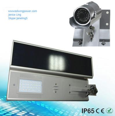 50W integrated solar street light camera outdoor wireless solar power security IR camera