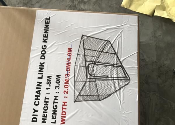 Dog Kennel Fencing 1.8m x2m x 3m mesh 60mm*60mm diameter 2.2mm DO IT YOURSELF chain mesh dog fencing