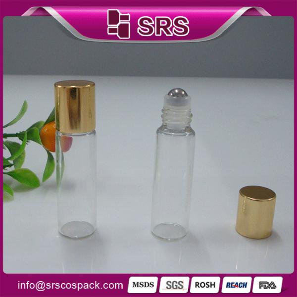 SRS high quality no leakage 5ml essential oil glass bottles with roller ball