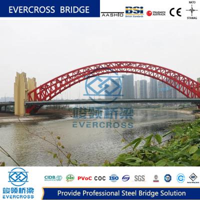 Ponte de arco de aço pré-fabricado Magnífica estabilidade Ponte pedonal de arco