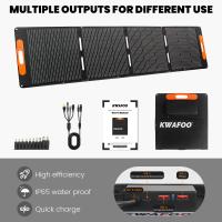 IP65 200W Panneaux solaires pliants portables pour camping-cars Batterie 12V