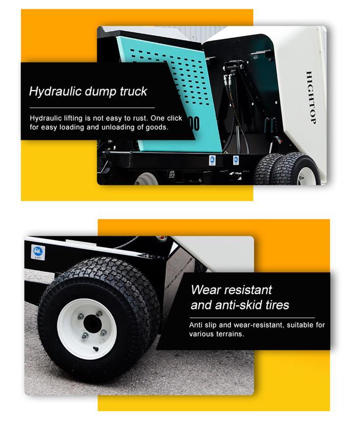 1300kg Load Capacity Gasoline Dump Truck with 6L Fuel Tank