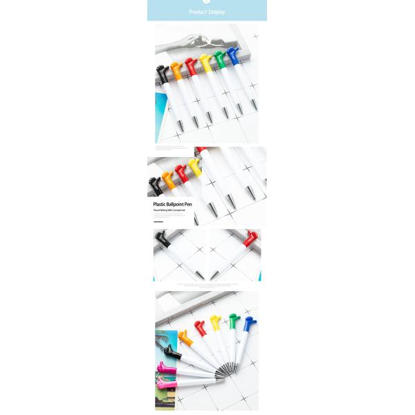Promotion stylo à bille en plastique 1.0 mm dessin animé pouce geste cadeau stylo à bille