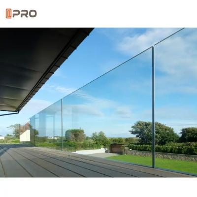 Aluminum Glass Balustrade U Channel System Swimming Pool Handrail Railing Clamp Spigots Frameless