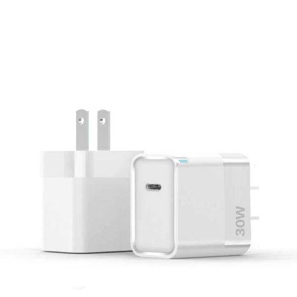 PD30W A+C GaN Charger Fast and Safe Charging with ABS in White or Black