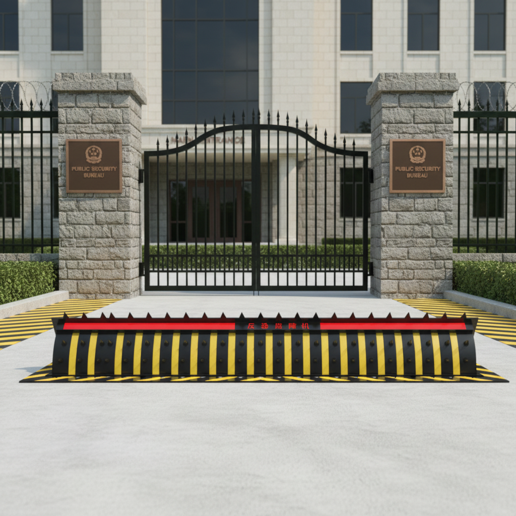 PLC Controlled Road Blocker System with 220 Ton Capacity and Electro-Hydraulic Drive for Secure Vehicle Access Control