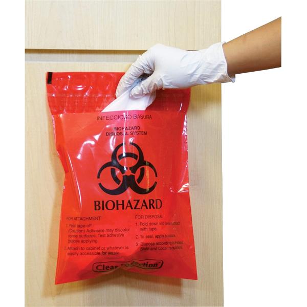 Convinent 2 Mil Ручк-на отходе Biohazard красном медицинском кладет 28 x 38 см в мешки
