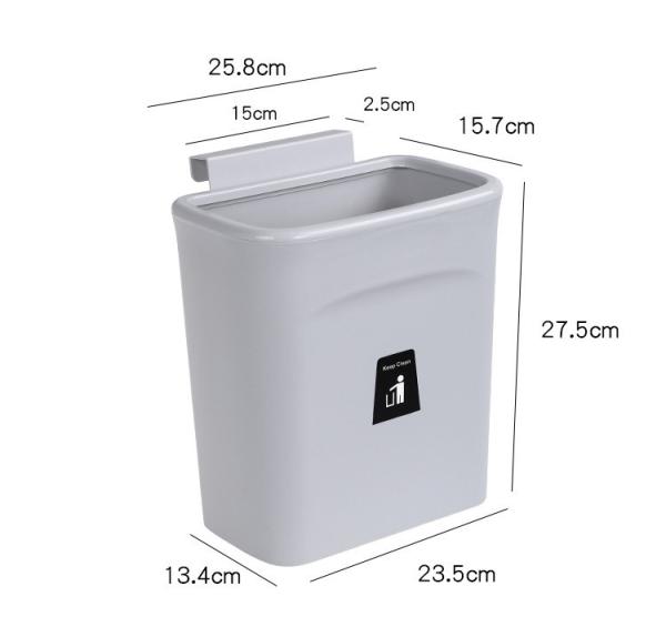 Home Cabinet Door Toilet Bathroom Living Room Kitchen Hanging Creative Sanitary Bucket Wastebasket Slide Wall Hanging Trash Can