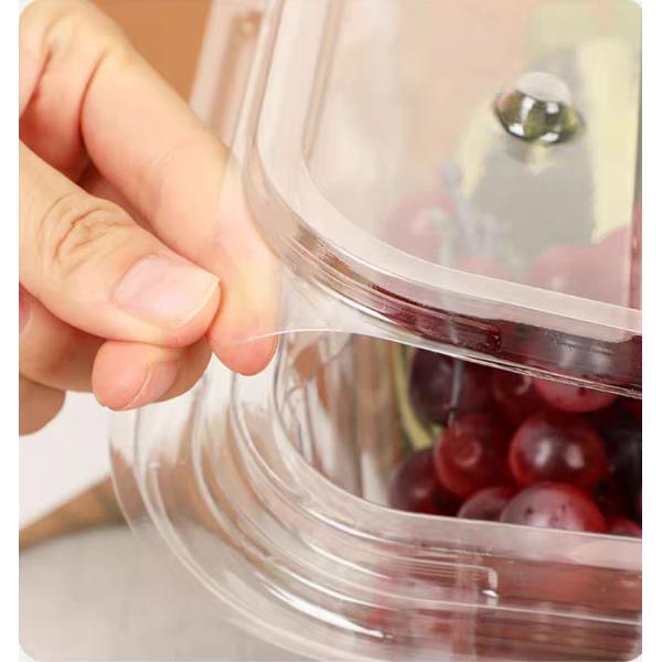 Strawberries Picking Basket Disposable Plastic Blister Transparent Fruit Handheld Packaging Box Fruit Packaging Handheld Box Cover