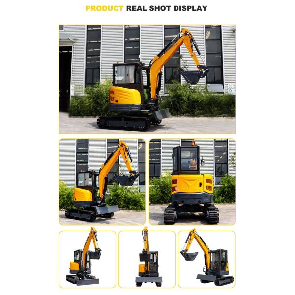 3.5 Tonne Mini Garden Excavator Small Crawler Tailless Hook Digger Customized Colour