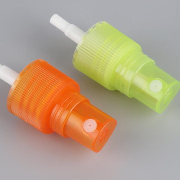 Green Orange Plastic 24mm Mist Spray Pump For PET Bottle