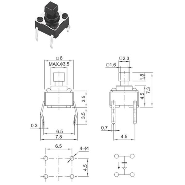Electrical switch micro switch with pressure switches