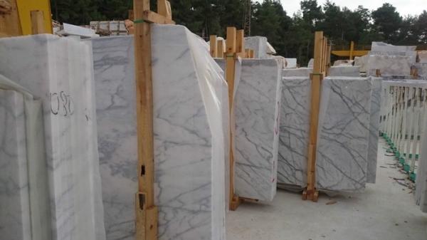 Honed Carrara Marble Laminate Worktop , Custom Made Marble Table Top