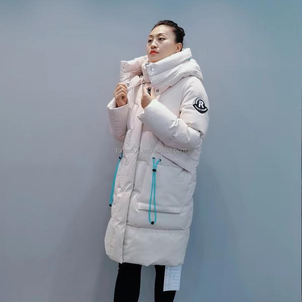 FODARLLOY F23532 Ladies Warm Hooded Cotton-padded Clothes Women Slim Long Winter Jackets Women Coats