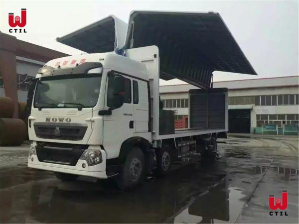 Caminhão da carga de Sinotruk 10 Wheeler Truck Wing Van Euro 4