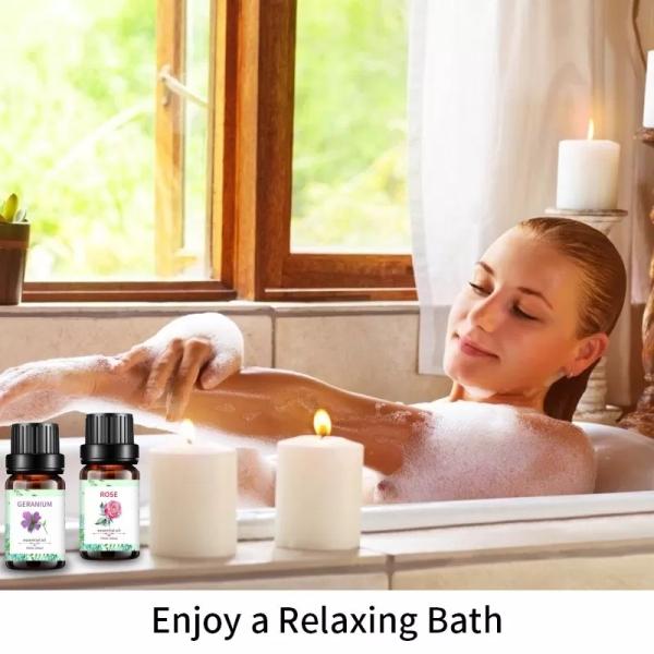 OEM ODM Geranium Aromatherapy Oil Organic Essential Oil Set 10ml For Gifts
