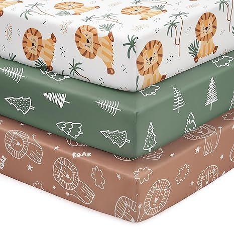 3 Pack Microfiber Baby Crib Sheets 52x28 or 38x26 Inches