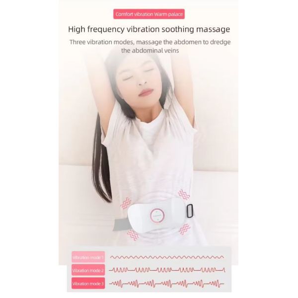 Abdominal Massage Belt with Infrared Therapy, EMS Pulse Stimulation, and Constant Temperature Heat Therapy for Lumbar and Abdomen Relief