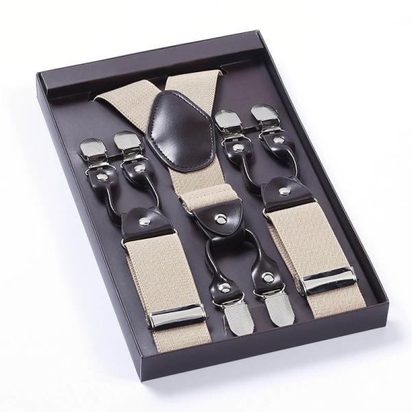 Ширина моды 3.5cm эластичных черных кожаных людей подтяжок