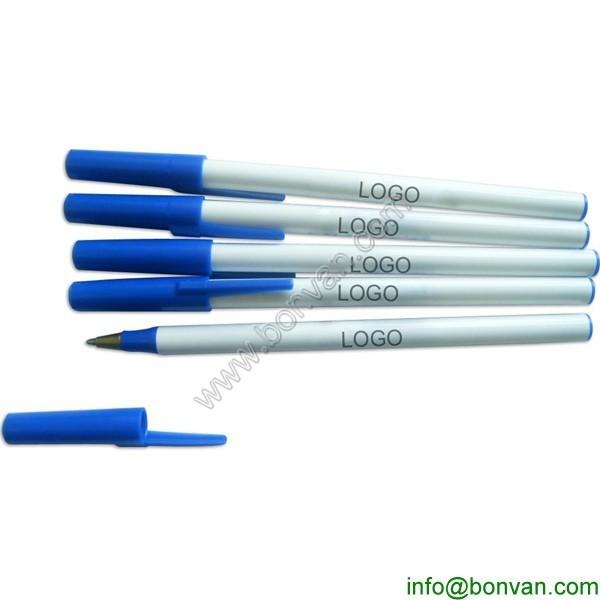 pp plastic stick pen, cap off office pen,stick writing ball pen