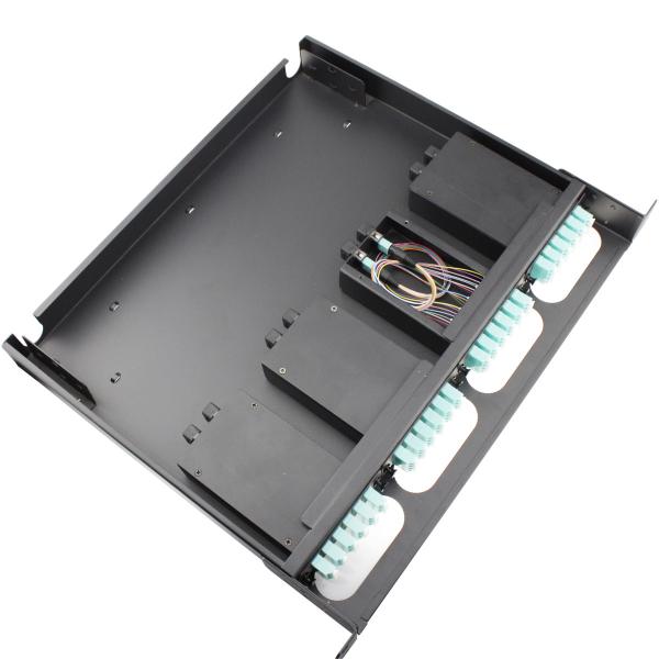 1U Fiber Optic Distribution Frame with 144 Cores Max Capacity and Stainless Steel Material for FTTH/FTTB/FTTX Networks