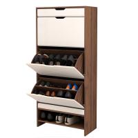 Cabinet en bois de chaussure de forces de défense principale de décoration de Chambre à trois couches avec un Dawer de stockage
