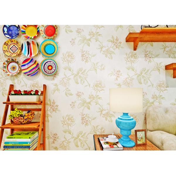 заволакивание стены ткани обоев 0.53*10М дизайнерское естественное флористическо