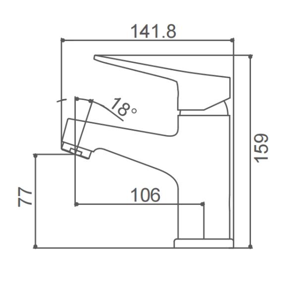Single Hole Modern Wash basin Faucet  Ceramic Cartridge  Bathroom Faucet