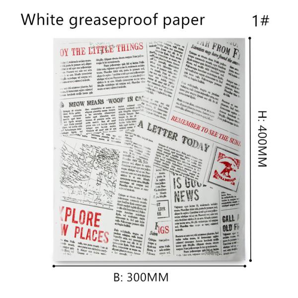 Emballage de papier sulfurisé d'hamburger de catégorie comestible 400*300mm