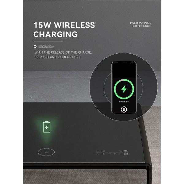 Living Room Furniture Modern Smart Refrigerator Sofa with Dual Speakers and USB Chargers